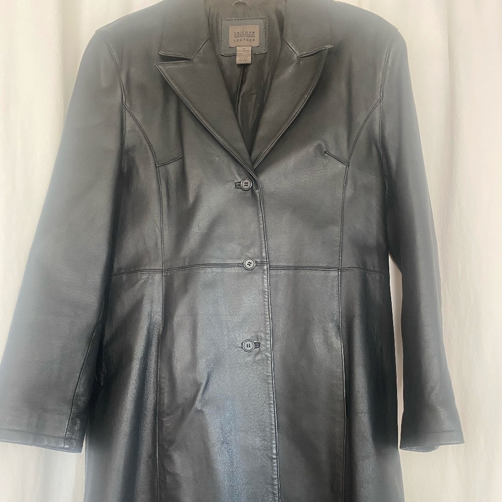 long leather coat John Paul Richard